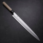 Yanagiba Blue Steel #2 Kasumi Büffelhorn und Magnolienholz Griff 330mm-[Musashi]-[Japan-Küchenmesser]