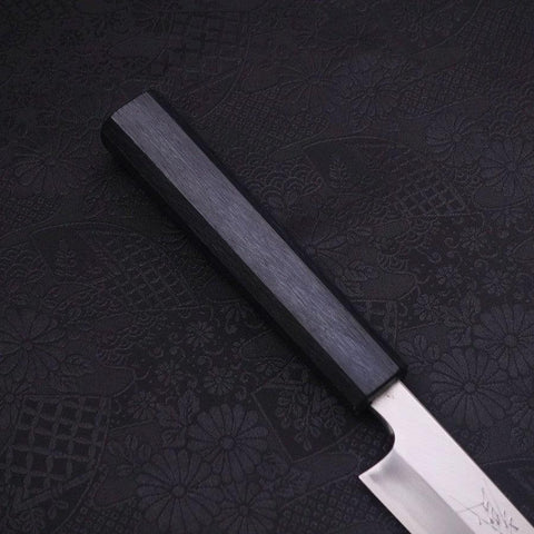 Yanagiba Blue Steel #2 Kasumi Dunkelblauer Urushi Griff 210mm-[Musashi]-[Japan-Küchenmesser]