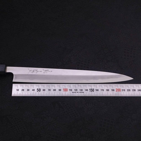 Yanagiba Blue Steel #2 Kasumi Dunkelblauer Urushi Griff 240mm-[Musashi]-[Japan-Küchenmesser]