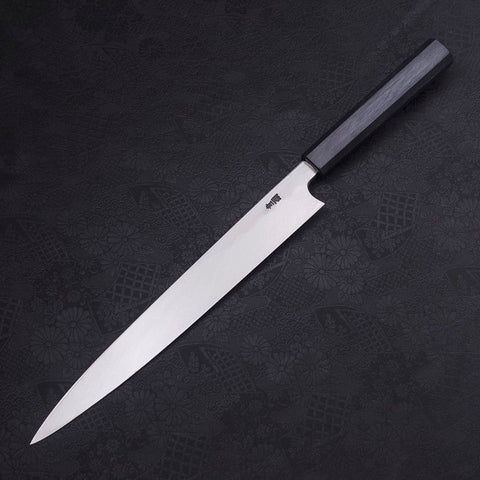 Yanagiba Blue Steel #2 Kasumi Dunkelblauer Urushi Griff 270mm-[Musashi]-[Japan-Küchenmesser]