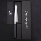 Yanagiba Blue Steel #2 Kasumi Urushi Griff Dunkelblau 180mm-[Musashi]-[Japan-Küchenmesser]