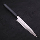 Yanagiba Blue Steel #2 Kasumi Urushi Griff Dunkelblau 180mm-[Musashi]-[Japan-Küchenmesser]