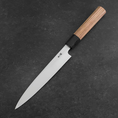 Yanagiba Blue Steel #2 Kasumi Walnussholz Griff 180mm-[Musashi]-[Japan-Küchenmesser]