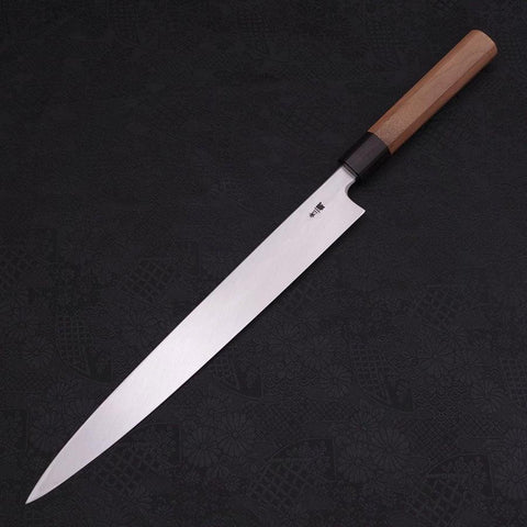 Yanagiba Blue Steel #2 Kasumi Walnussholz Griff 300mm-[Musashi]-[Japan-Küchenmesser]