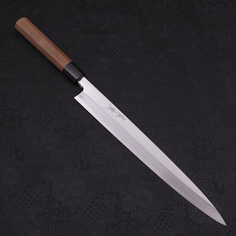 Yanagiba Blue Steel #2 Kasumi Walnussholz Griff 300mm-[Musashi]-[Japan-Küchenmesser]
