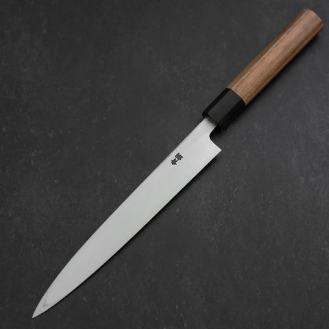 Yanagiba Blue Steel #2 Kasumi Walnut Handle 200mm (7.9”)-[Musashi]-[Japan-Küchenmesser]