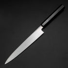 Yanagiba Blue Steel #2 Kurouchi Büffelhorn und Ebenholz Griff 210mm-[Musashi]-[Japan-Küchenmesser]