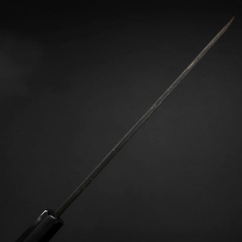 Yanagiba Blue Steel #2 Kurouchi Büffelhorn und Ebenholz Griff 210mm-[Musashi]-[Japan-Küchenmesser]