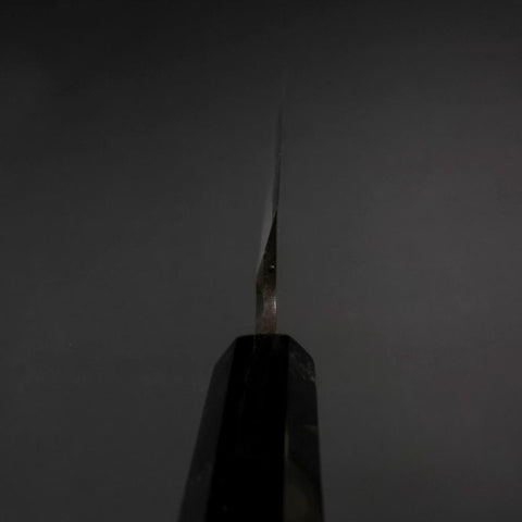 Yanagiba Blue Steel #2 Kurouchi Büffelhorn und Ebenholz Griff 240mm-[Musashi]-[Japan-Küchenmesser]