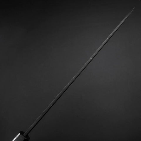 Yanagiba Blue Steel #2 Kurouchi Büffelhorn und Ebenholz Griff 240mm-[Musashi]-[Japan-Küchenmesser]