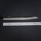 Yanagiba Blue Steel #2 Kurouchi Büffelhorn und Ebenholz Griff 300mm-[Musashi]-[Japan-Küchenmesser]