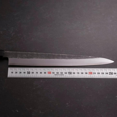 Yanagiba Blue Steel #2 Kurouchi Büffelhorn und Wenge Griff 270mm-[Musashi]-[Japan-Küchenmesser]