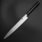 Yanagiba Blue Steel #2 Kurouchi Tsuchime Büffelhorn und Ebenholz Griff 230mm-[Musashi]-[Japan-Küchenmesser]