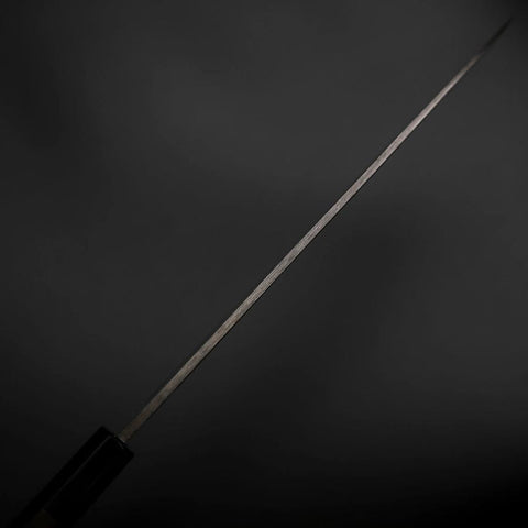 Yanagiba Blue Steel #2 Kurouchi Tsuchime Büffelhorn und Ebenholz Griff 230mm-[Musashi]-[Japan-Küchenmesser]