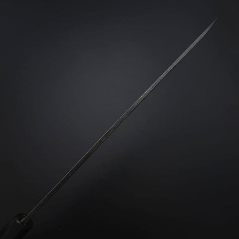 Yanagiba Blue Steel #2 Kurouchi Tsuchime Büffelhorn und Ebenholz Griff 260mm-[Musashi]-[Japan-Küchenmesser]