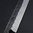 Yanagiba Blue Steel #2 Kurouchi Tsuchime Büffelhorn und Ebenholz Griff 270mm-[Musashi]-[Japan-Küchenmesser]
