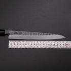 Yanagiba Blue Steel #2 Kurouchi Tsuchime Kirschholz Griff 200mm-[Musashi]-[Japan-Küchenmesser]