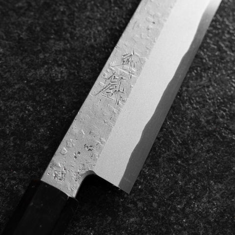 Yanagiba Blue Steel #2 Nashiji Büffelhorn und Walnussholz Griff 270mm-[Musashi]-[Japan-Küchenmesser]