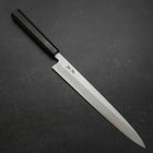 Yanagiba Blue Steel #2 Suminagashi Büffelhorn und Ebenholz Griff 270mm-[Musashi]-[Japan-Küchenmesser]
