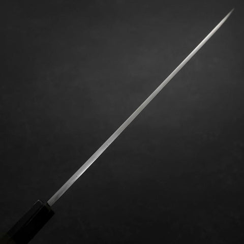 Yanagiba Blue Steel #2, Suminagashi Büffelhorn und Ebenholz Griff, 240mm-[Musashi]-[Japan-Küchenmesser]