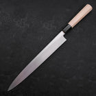 Yanagiba Blue Steel #2 Suminagashi Büffelhorn und Magnolienholz Griff 260mm-[Musashi]-[Japan-Küchenmesser]