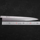 Yanagiba Blue Steel #2 Suminagashi Büffelhorn und Magnolienholz Griff 260mm-[Musashi]-[Japan-Küchenmesser]