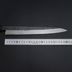 Yanagiba Blue Steel #2 Tsuchime Kurouchi Buffalo Ebony Handle 260mm-[Musashi]-[Japan-Küchenmesser]