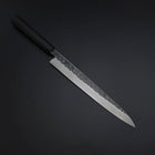 Yanagiba Blue Steel #2 Tsuchime Kurouchi Buffalo Ebony Handle 260mm-[Musashi]-[Japan-Küchenmesser]