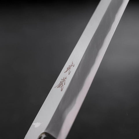 Yanagiba Blue Steel #1 Hon-Kasumi Büffelhorn und Walnuss Griff 300mm-[Musashi]-[Japan-Küchenmesser]