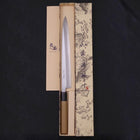 Yanagiba Blue Steel #2 Kasumi Buffalo Magnolia Handle 270mm-[Musashi]-[Japanese-Kitchen-Knives]