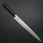Yanagiba Blue Steel #2 Suminagashi Büffelhorn und Ebenholz Griff 300mm-[Musashi]-[Japan-Küchenmesser]