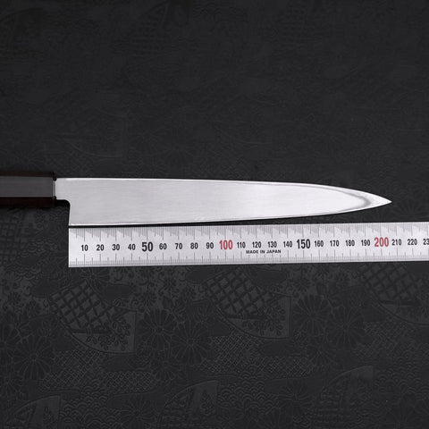 Yanagiba (Linkshand) AUS-10 Kasumi Büffelhorn und Magnolie Griff 210mm-[Musashi]-[Japan-Küchenmesser]