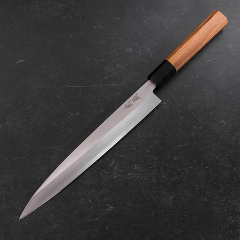 Yanagiba Linkshand AUS-10 Poliert Büffelhorn und Teakholz Griff 240mm-[Musashi]-[Japan-Küchenmesser]