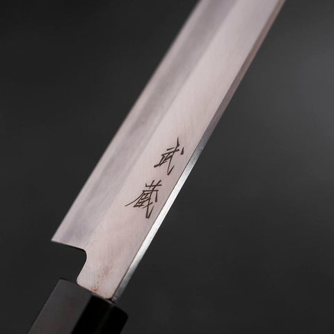 Yanagiba Linkshand AUS-10 Poliert Büffelhorn und Teakholz Griff 240mm-[Musashi]-[Japan-Küchenmesser]