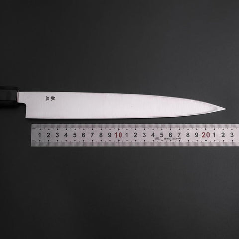 Yanagiba Linkshand Silver Steel #3 Kasumi Büffelhorn und Magnolienholz Griff 240mm-[Musashi]-[Japan-Küchenmesser]