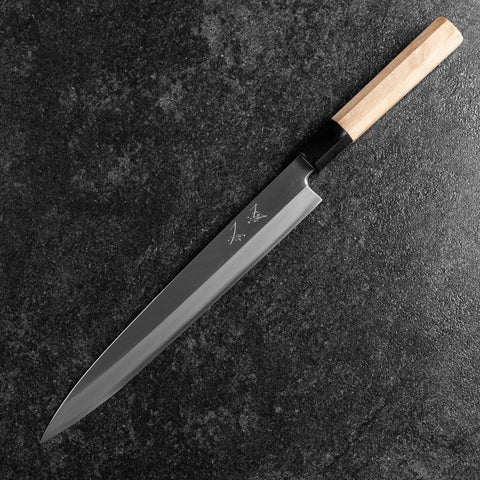 Yanagiba Linkshand Silver Steel #3 Kasumi Büffelhorn und Magnolienholz Griff 260mm-[Musashi]-[Japan-Küchenmesser]