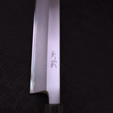 Yanagiba (Linkshand) White Steel #1 Büffelhorn und Magnolienholz Griff 270mm-[Musashi]-[Japan-Küchenmesser]