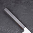 Yanagiba (Linkshand) White Steel #2 Kasumi Büffelhorn und Magnolienholz Griff 240mm-[Musashi]-[Japan-Küchenmesser]