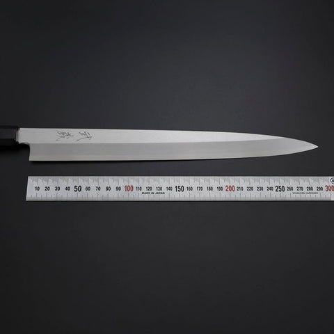 Yanagiba Silver Steel #3 Kasumi Buffalo Ebony Handle 300mm (11.8”)-[Musashi]-[Japan-Küchenmesser]
