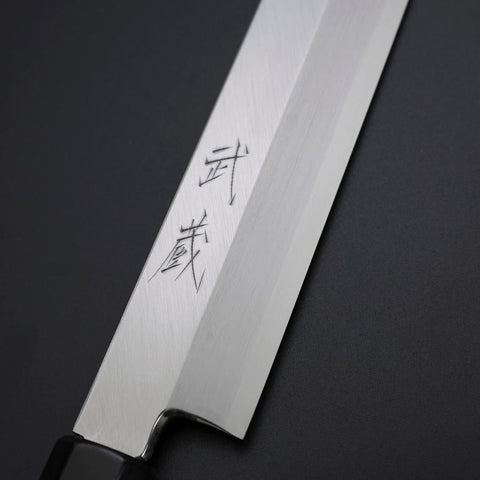 Yanagiba Silver Steel #3 Kasumi Buffalo Ebony Handle 300mm (11.8”)-[Musashi]-[Japanese-Kitchen-Knives]