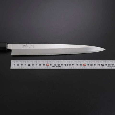 Yanagiba Silver Steel #3 Kasumi Büffelhorn und Ebenholz Griff 270mm-[Musashi]-[Japan-Küchenmesser]