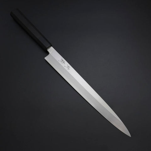 Yanagiba Silver Steel #3 Kasumi Büffelhorn und Ebenholz Griff 270mm-[Musashi]-[Japan-Küchenmesser]