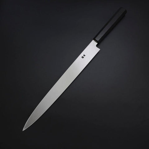 Yanagiba Silver Steel #3 Kasumi Büffelhorn und Ebenholz Griff 300mm-[Musashi]-[Japan-Küchenmesser]