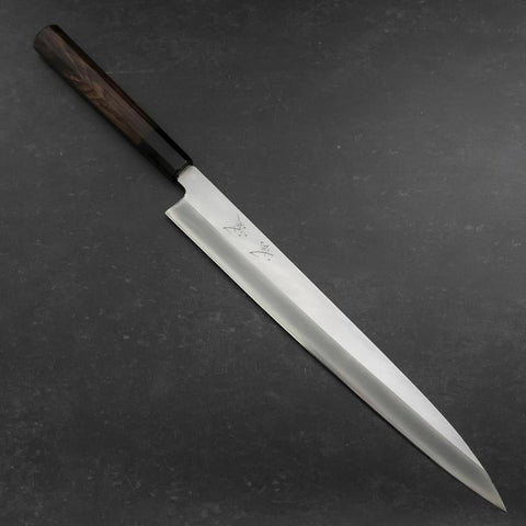 Yanagiba Silver Steel #3 Kasumi Büffelhorn und Ebenholz Griff 300mm-[Musashi]-[Japan-Küchenmesser]