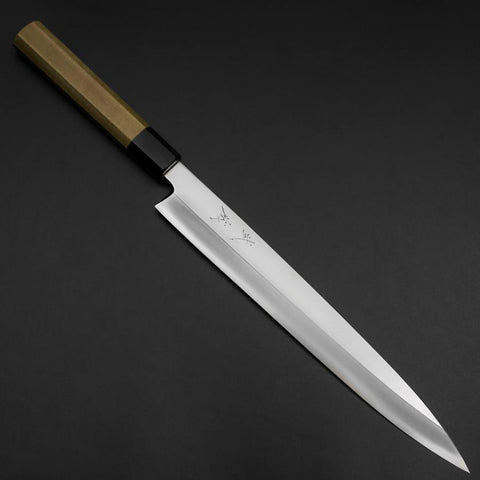 Yanagiba Silver Steel #3 Kasumi Büffelhorn und Magnolienholz Griff 270mm-[Musashi]-[Japan-Küchenmesser]