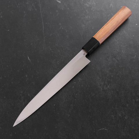 Yanagiba Silver Steel #3 Kasumi Büffelhorn und Teak Griff 200mm-[Musashi]-[Japan-Küchenmesser]