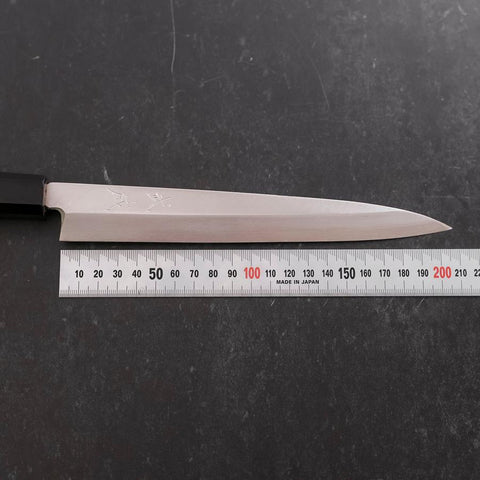 Yanagiba Silver Steel #3 Kasumi Büffelhorn und Teak Griff 200mm-[Musashi]-[Japan-Küchenmesser]