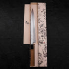 Yanagiba Silver Steel #3, Kasumi Büffelhorn und Teak Griff, 270mm-[Musashi]-[Japan-Küchenmesser]
