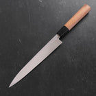Yanagiba Silver Steel #3 Kasumi Büffelhorn und Teakholz Griff 200mm-[Musashi]-[Japan-Küchenmesser]