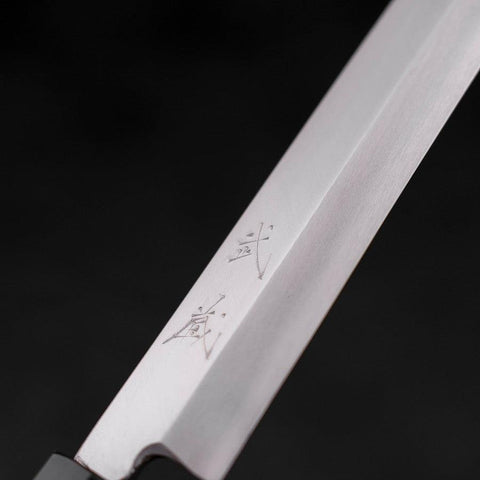 Yanagiba Silver Steel #3 Kasumi Büffelhorn und Teakholz Griff 270mm-[Musashi]-[Japan-Küchenmesser]